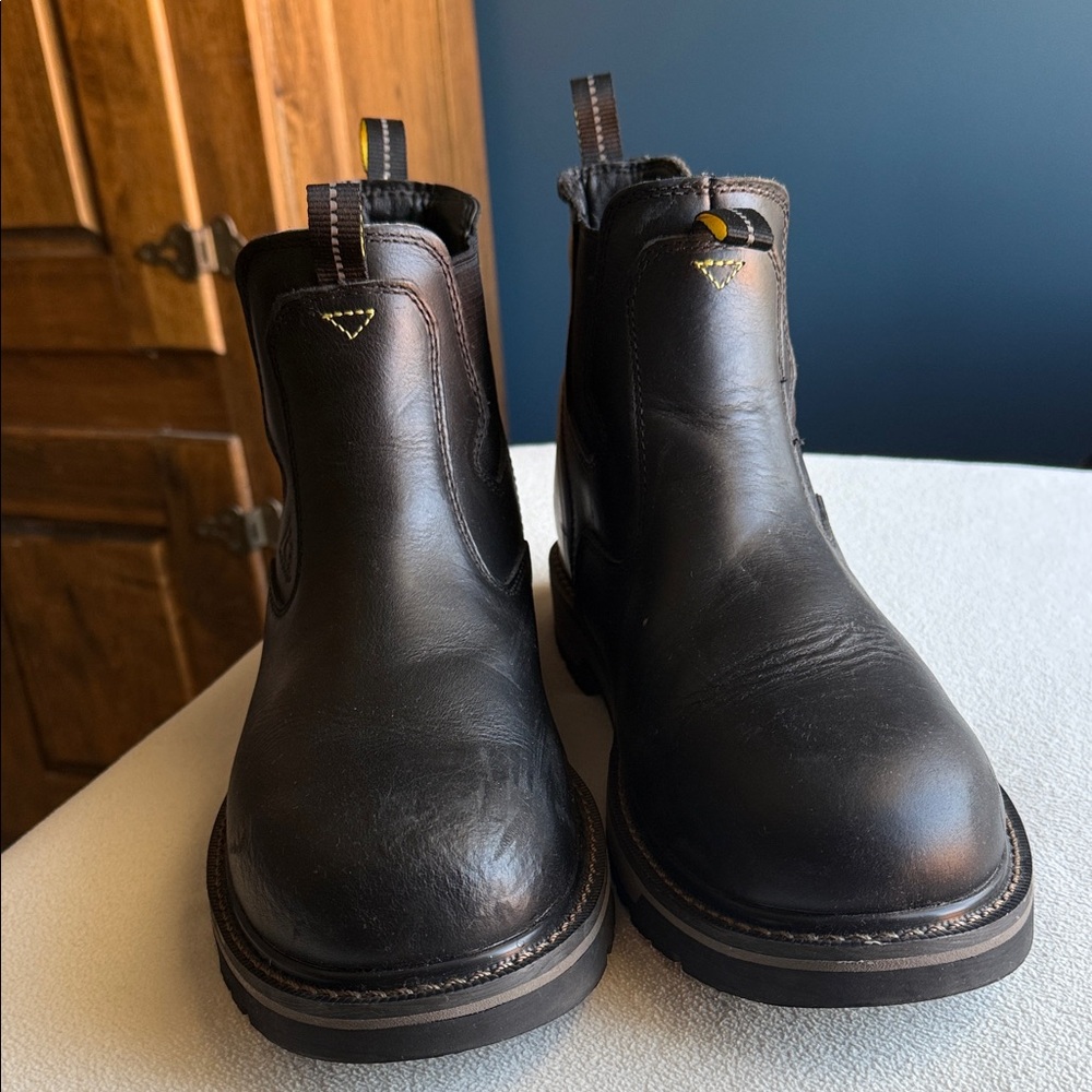 Ace Work boots Black Leather Men's work Boots Sz 11.5. “Firebrand”